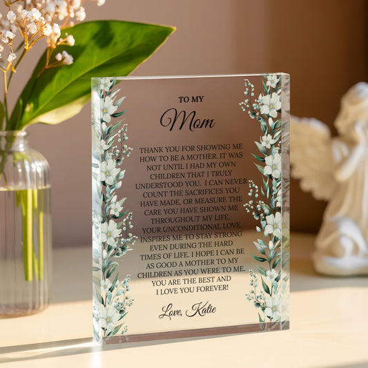 Personalized Mom Plaque