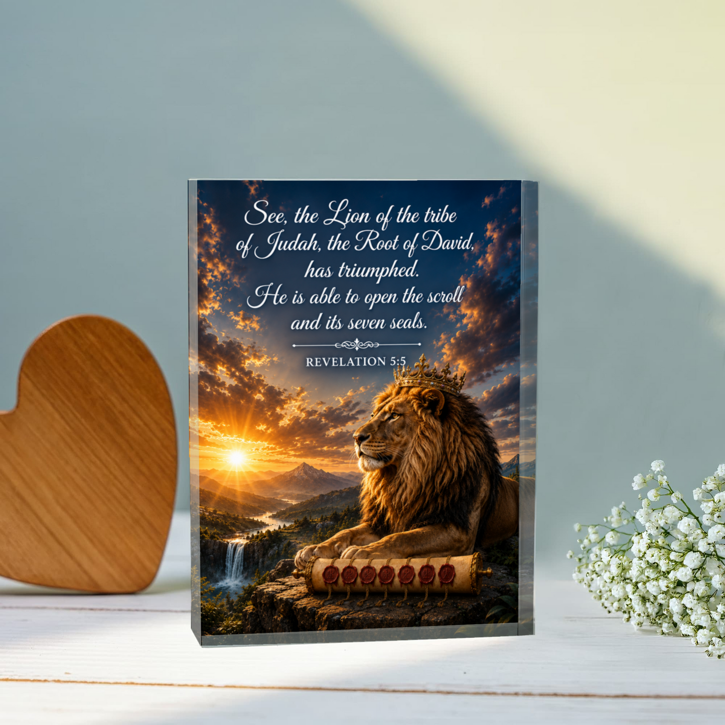 Revelations 5:5 Bible Verse Christian Plaque