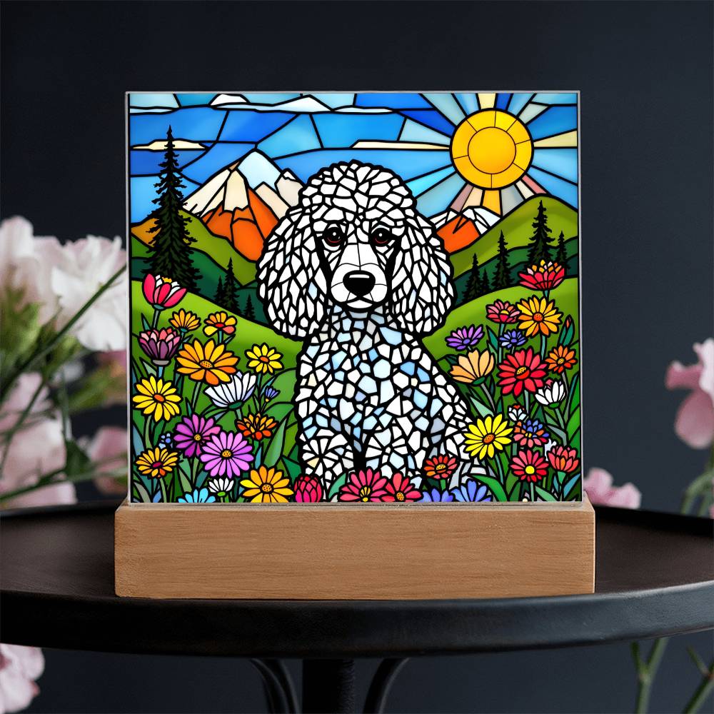 Poodle Lighted Plaque