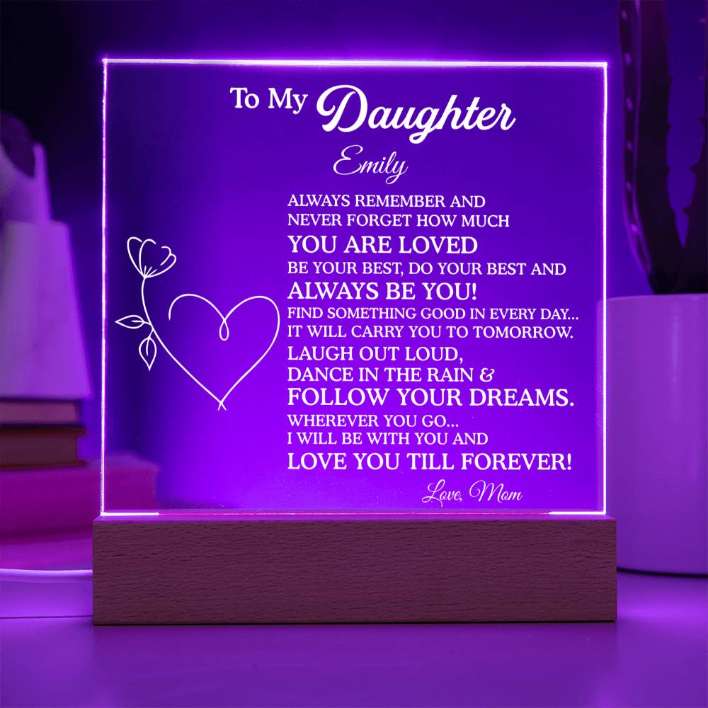 Daughter Acrylic Square Plaque