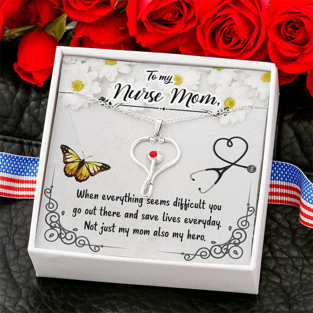 Nurse Mom Stethoscope Necklace Gift-[Heartfelt Family Gift]