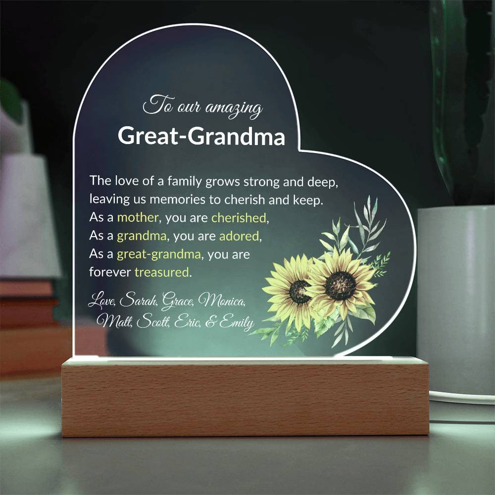 Personalized Great-Grandma Plaque-[Heartfelt Family Gift]