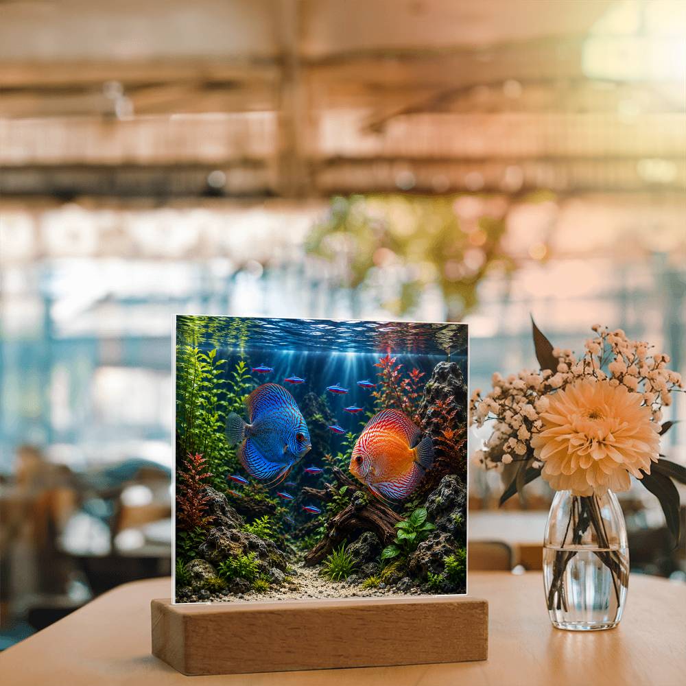 Virtual Discus Fish Aquarium Acrylic Plaque