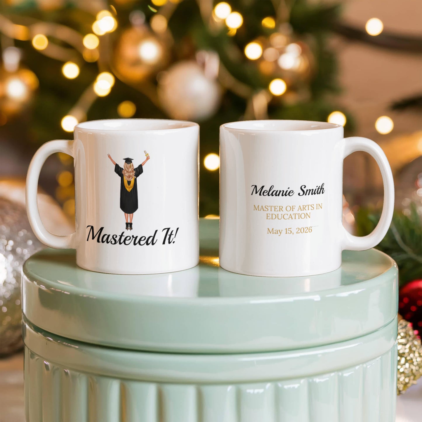 Personalized Masters Degree Graduation Mug-[Heartfelt Family Gift]