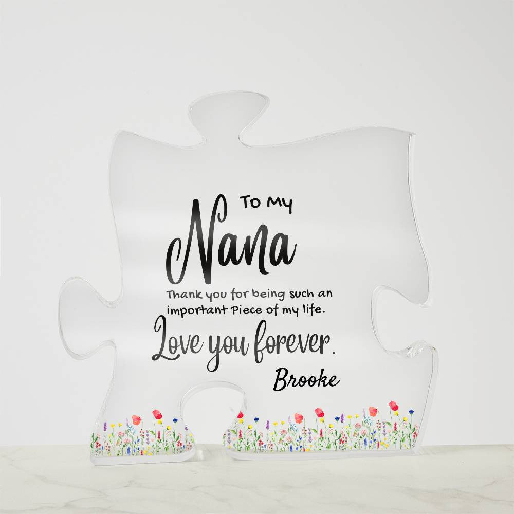 Nana Acrylic Puzzle Plaque-[Heartfelt Family Gift]
