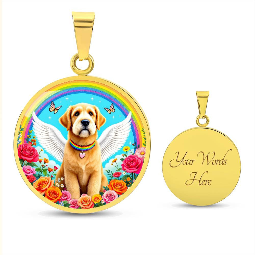 Labrador Dog Rainbow Bridge Memorial Necklace with Engraving-[Heartfelt Family Gift]