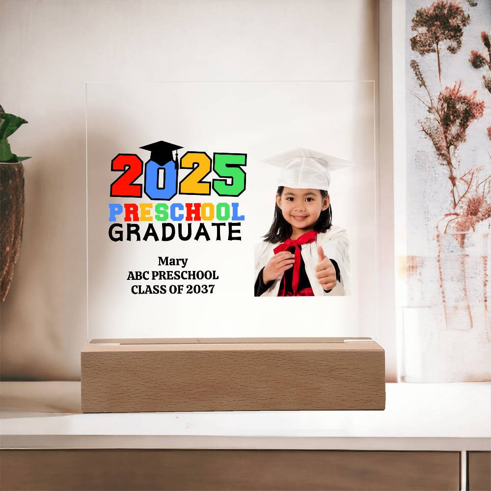 Preschool Graduation Photo LED Plaque-[Heartfelt Family Gift]