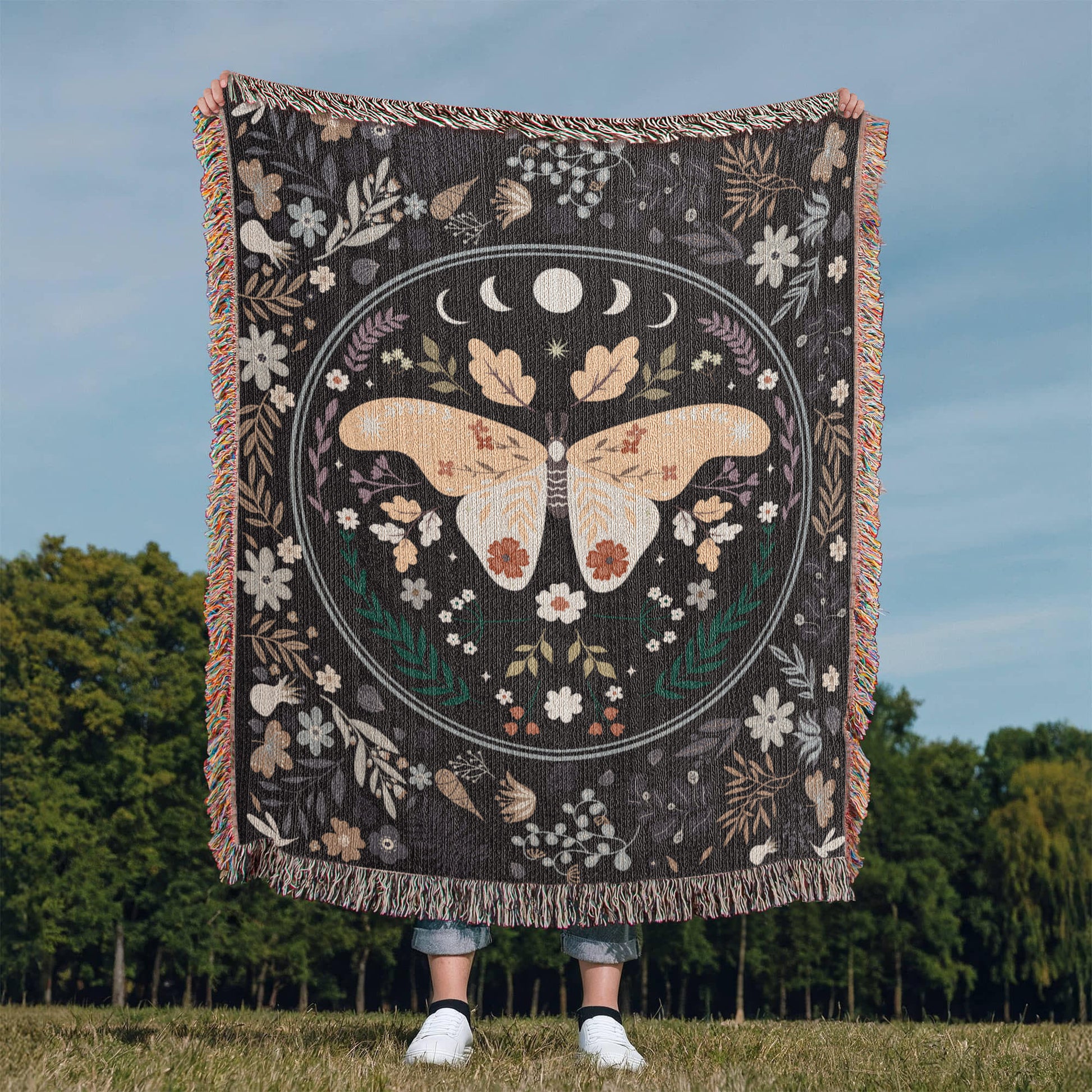 Butterfly Blanket Heirloom Woven Blanket 50x60-[Heartfelt Family Gift]