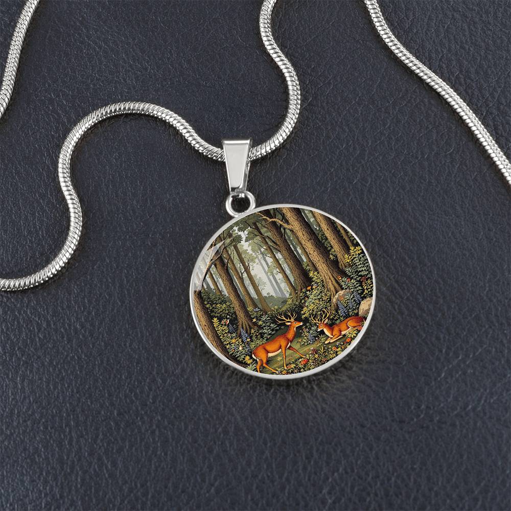 Woodland Deer Pendant Necklace