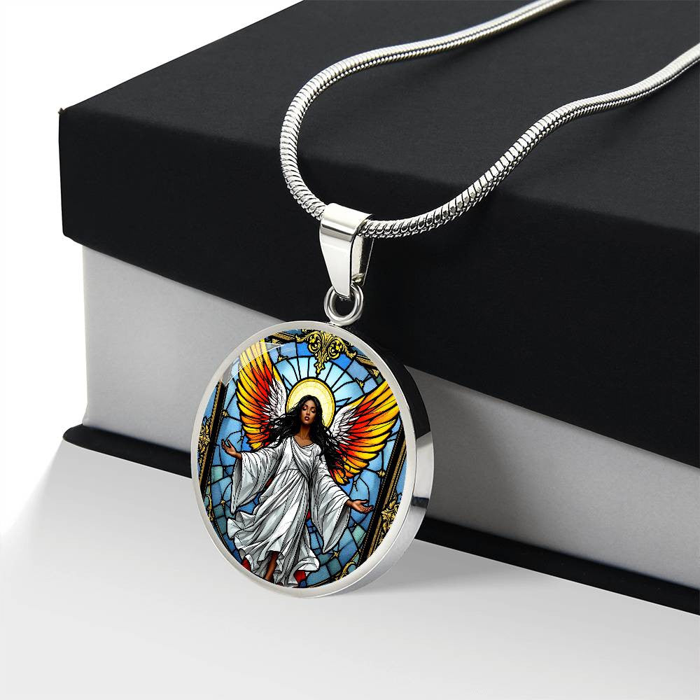 Guardian Angel Necklace with Engraving-[Heartfelt Family Gift]