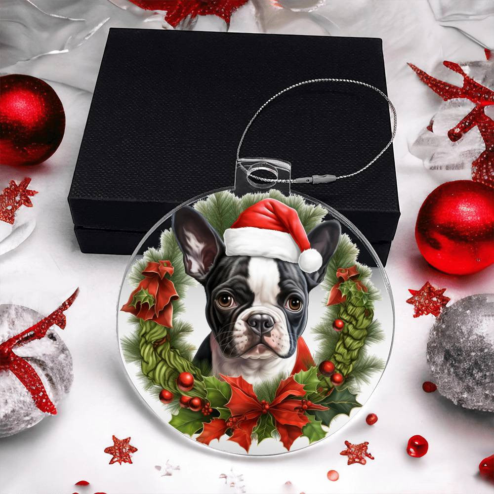 Bull Terrier Dog Acrylic Christmas Ornament-[Heartfelt Family Gift]