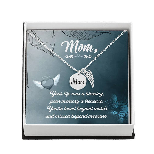 Your life was a(1) Mom Memorial Necklace-[Heartfelt Family Gift]