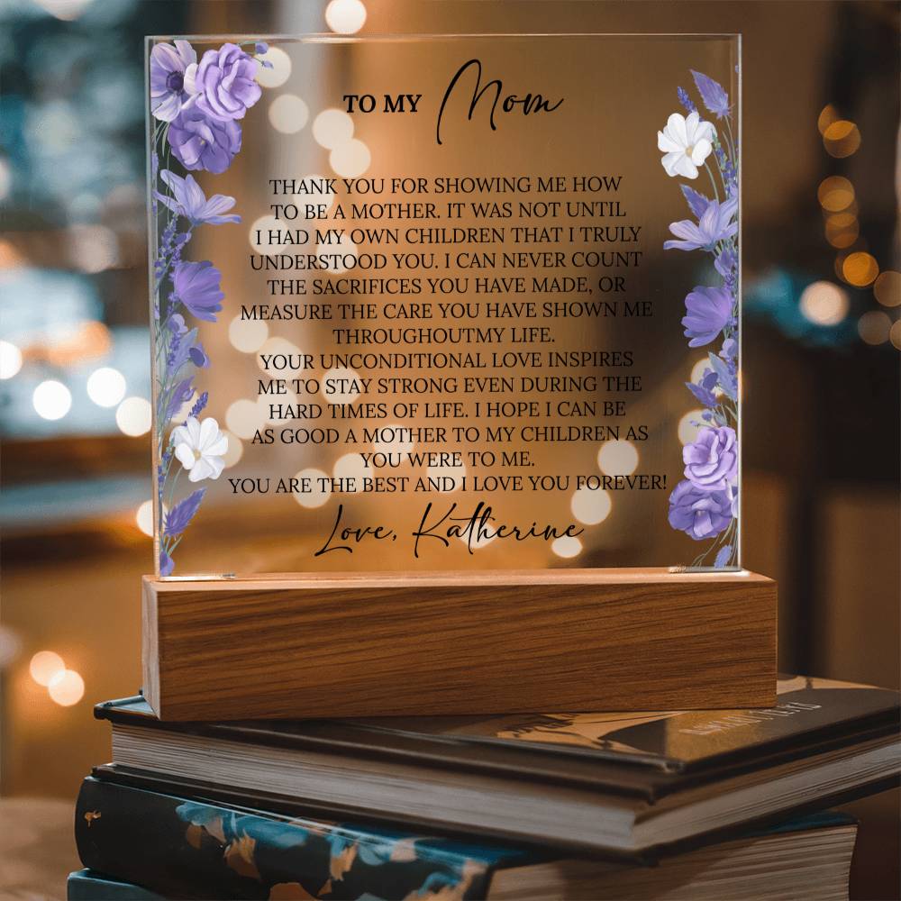 Personalized Mom Acrylic Plaque