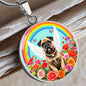 Pug Dog Engraved Memorial Rainbow Bridge Necklace-[Heartfelt Family Gift]