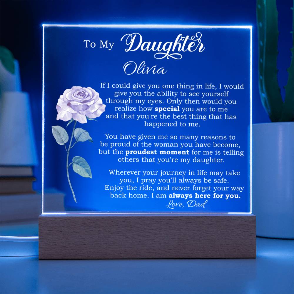 Personalized Acrylic Plaque For Daughter