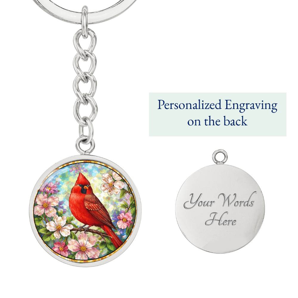 Cardinal Personalized Engraved Necklace Bracelet or Keychain