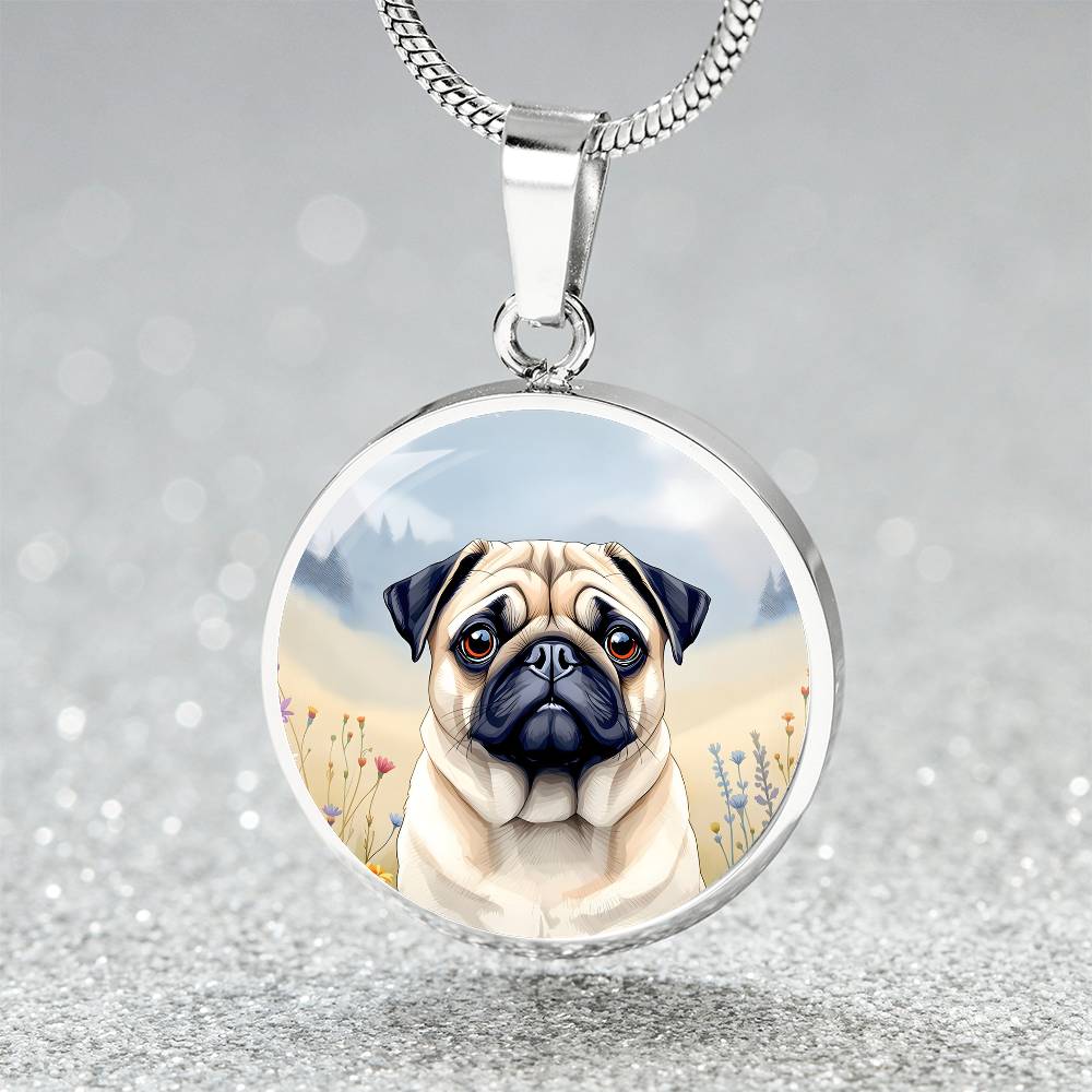 Pug Pendant Necklace