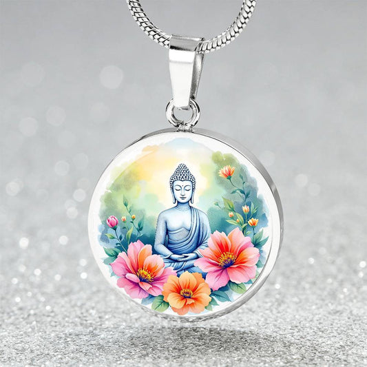 Buddha Pendant Necklace with Engraving-[Heartfelt Family Gift]