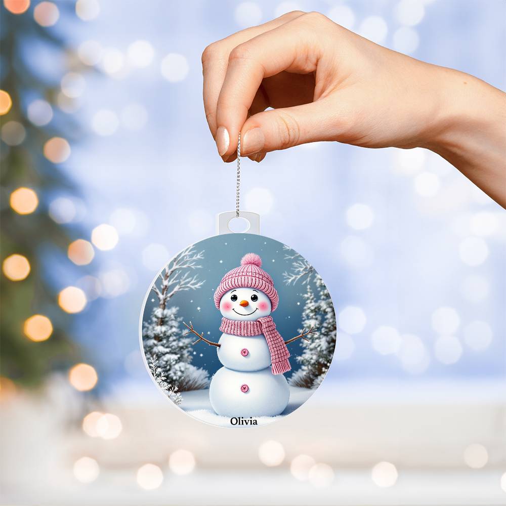 Snowman Acrylic Ornament