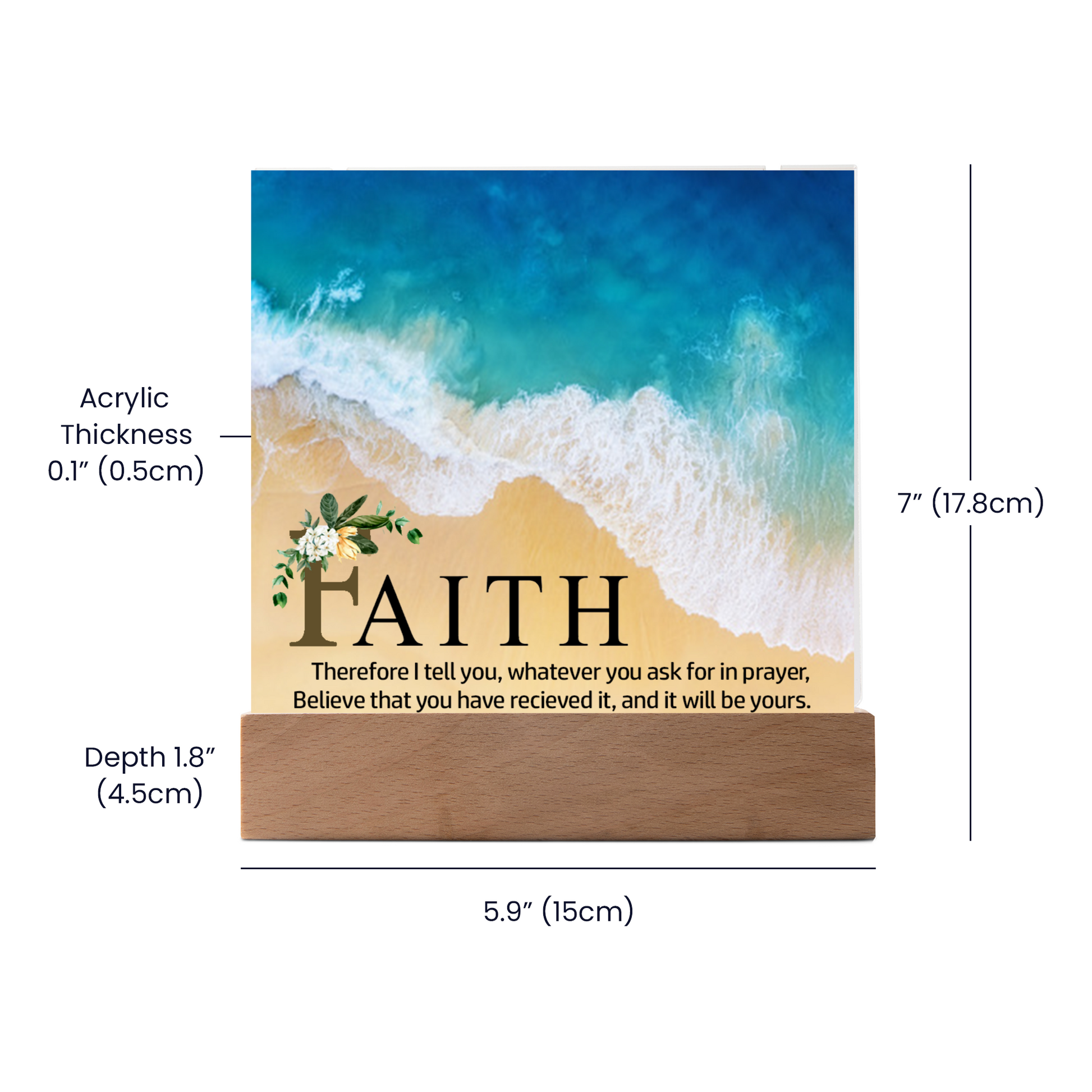 Faith Religious Plaque & Cross Gift Set-[Heartfelt Family Gift]
