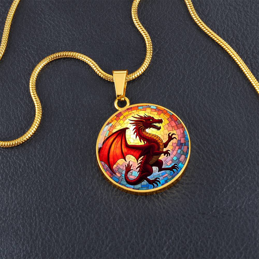 Red Dragon Pendant Necklace