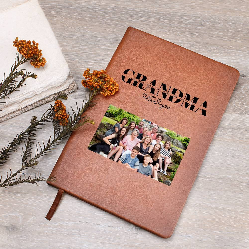 Grandma Personalized Keepsake Journal with Grandkids Names and Photo-[Heartfelt Family Gift]