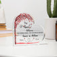 Grandma Granddaughter Distance Heart Plaque-[Heartfelt Family Gift]