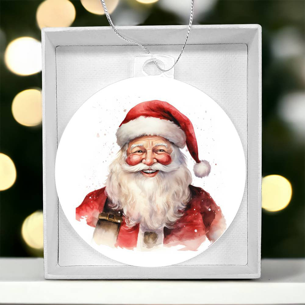 Santa Acrylic Christmas Ornament-[Heartfelt Family Gift]