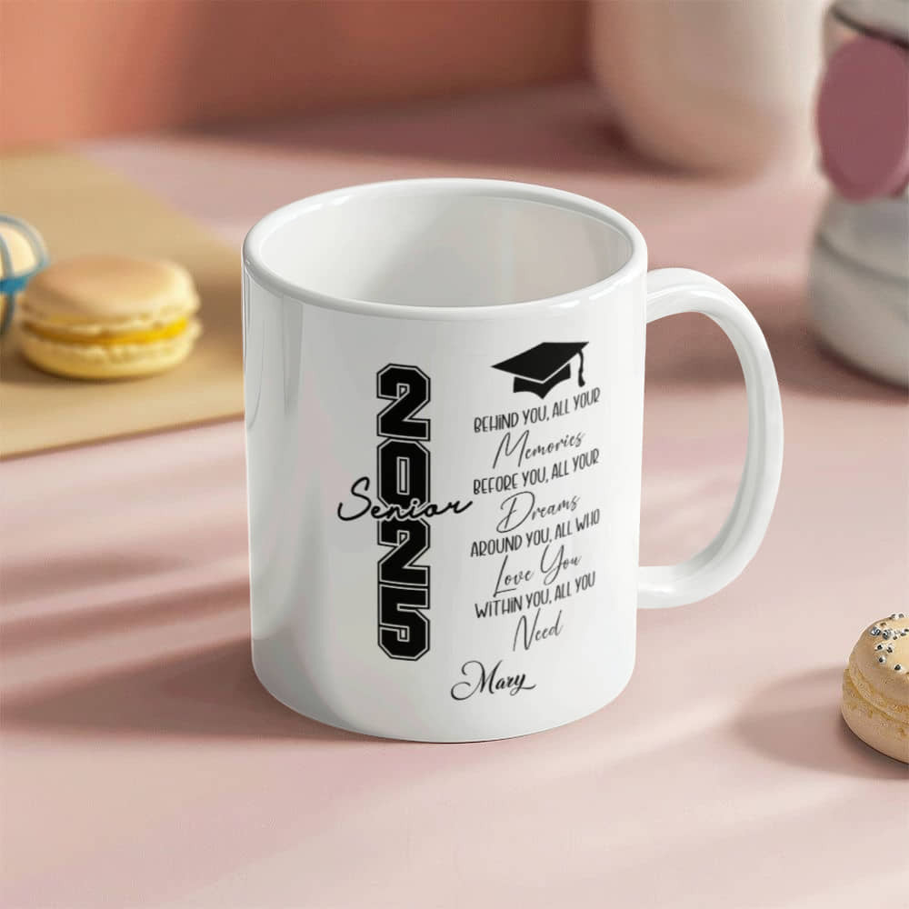 Class of 2025 Graduation White Ceramic Mug-[Heartfelt Family Gift]