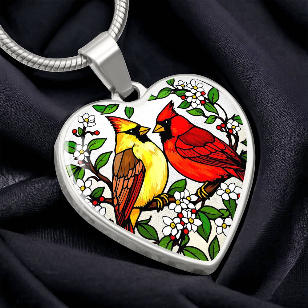 Cardinal Birds Pendant Necklace