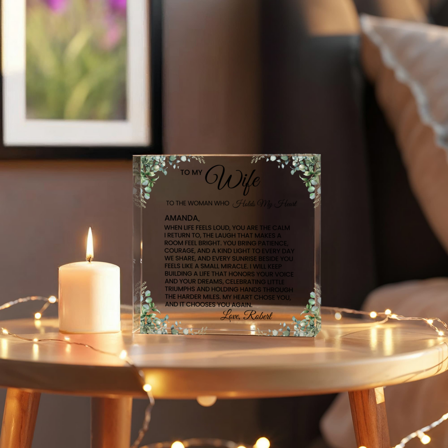 Personalized Wife Gift Plaque