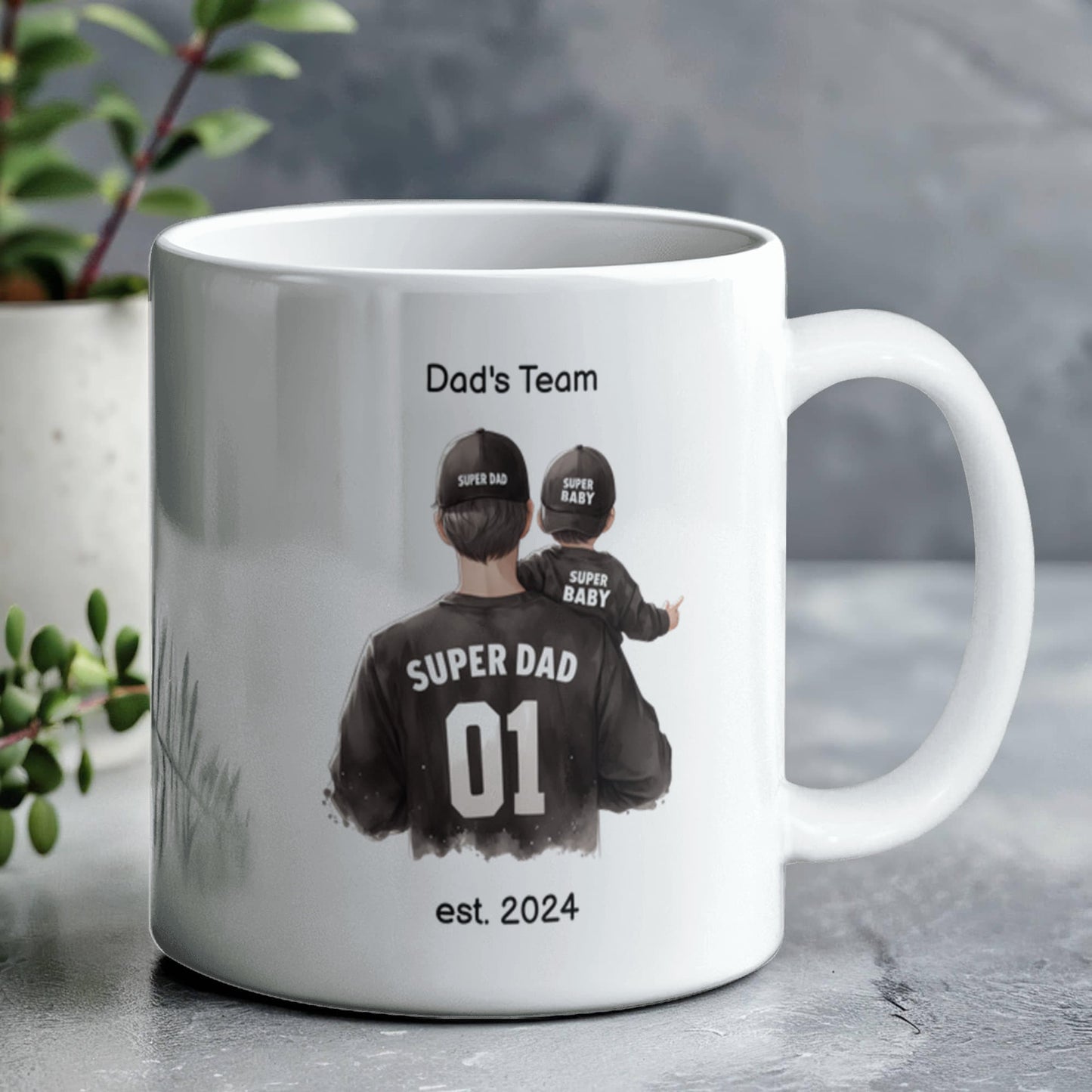 Personalized Dad White Ceramic Mug