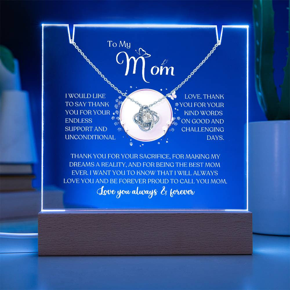 Mom Lighted Jewelry Holder with Necklace Gift Set-[Heartfelt Family Gift]