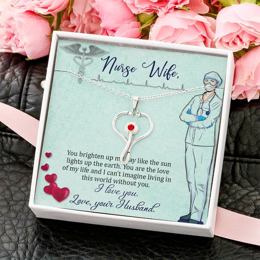 Nurse wife Stethoscope Necklace Gift-[Heartfelt Family Gift]