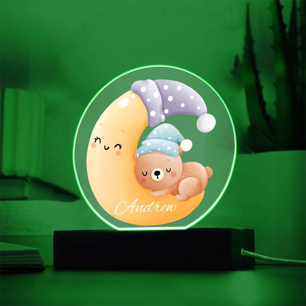 Teddy Bear Night Light Night Light For Kids Room, Nursery Night Light, Personalized Night Light, Girls Night Light, Gift For Kids, Baby Gift-[Heartfelt Family Gift]