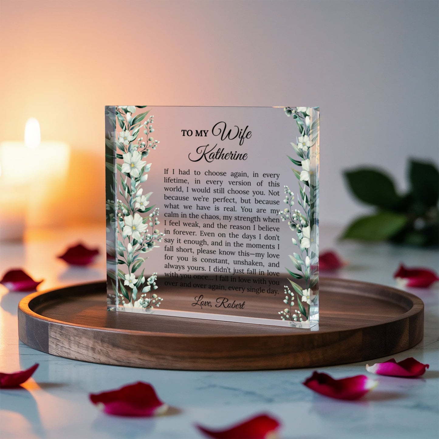 To My Wife Acrylic Plaque