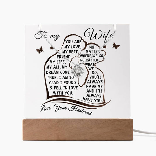 Wife Acrylic Necklace Gift Set-[Heartfelt Family Gift]