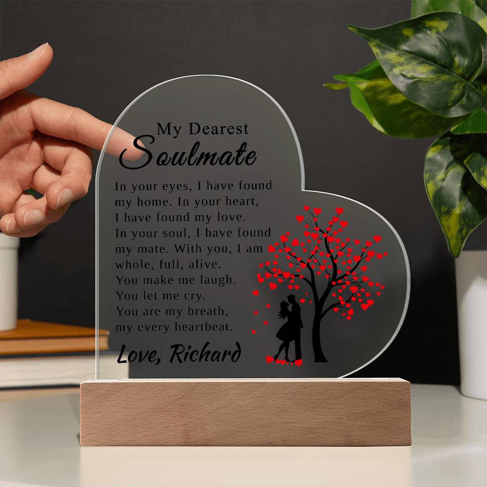 Soulmate Acrylic Heart-[Heartfelt Family Gift]