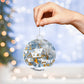 Blue Snow Covered Village Acrylic Christmas Ornament-[Heartfelt Family Gift]
