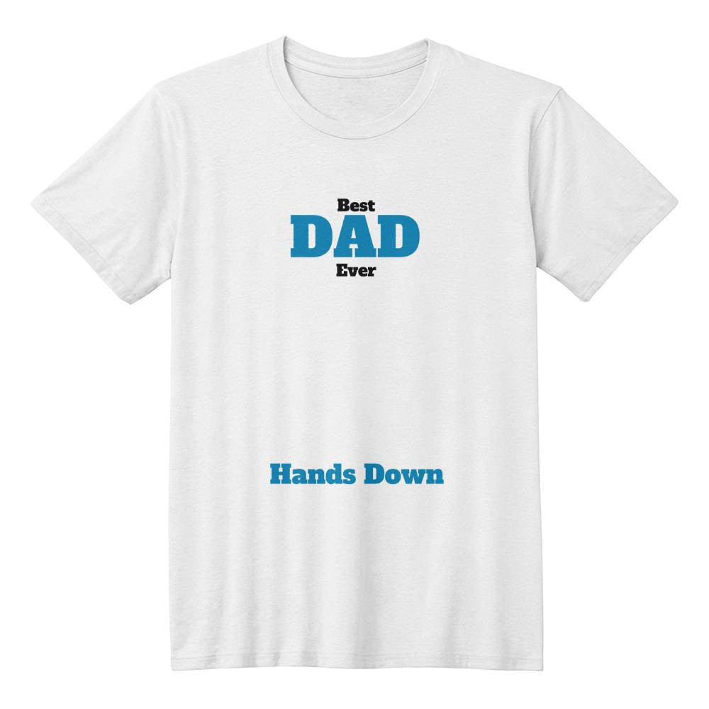 Best Dad Ever Handprint Tshirt-[Heartfelt Family Gift]