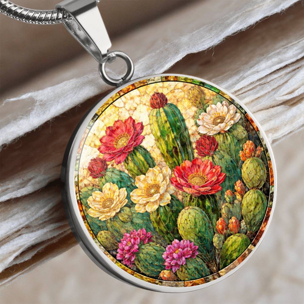Cactus Personalized Engraved Necklace Bracelet or Keychain