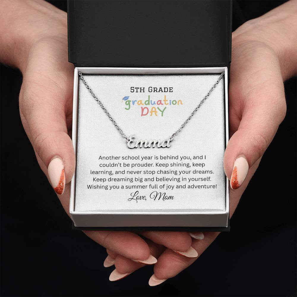 Graduation Name Necklace Customized Grade Year