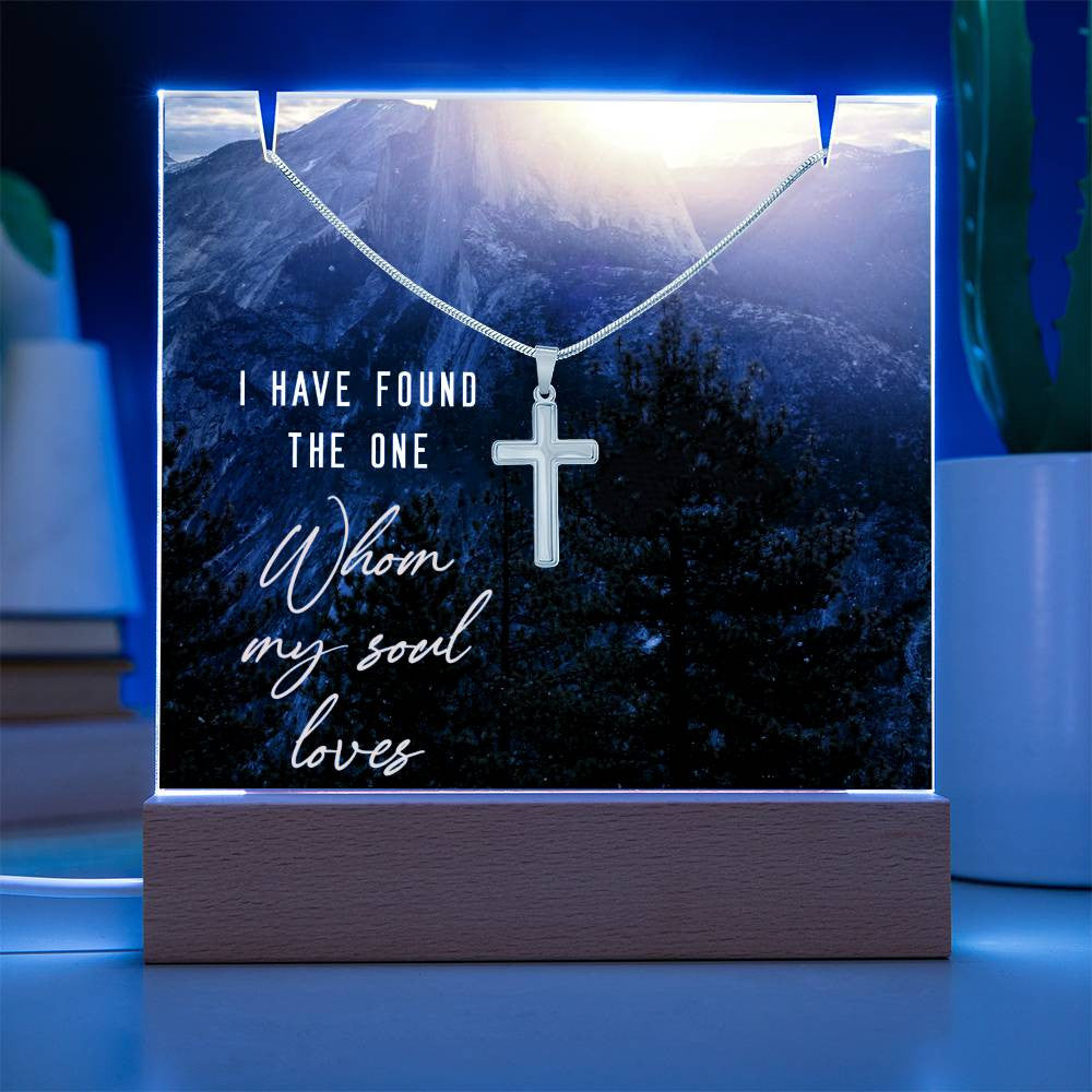 Faith Religious Plaque & Cross Gift Set-[Heartfelt Family Gift]