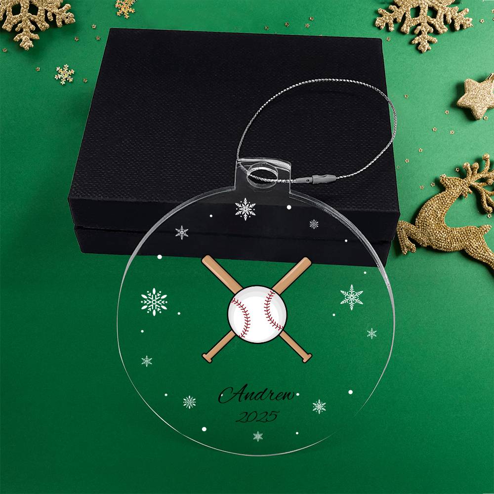 Baseball Christmas Tree Ornament