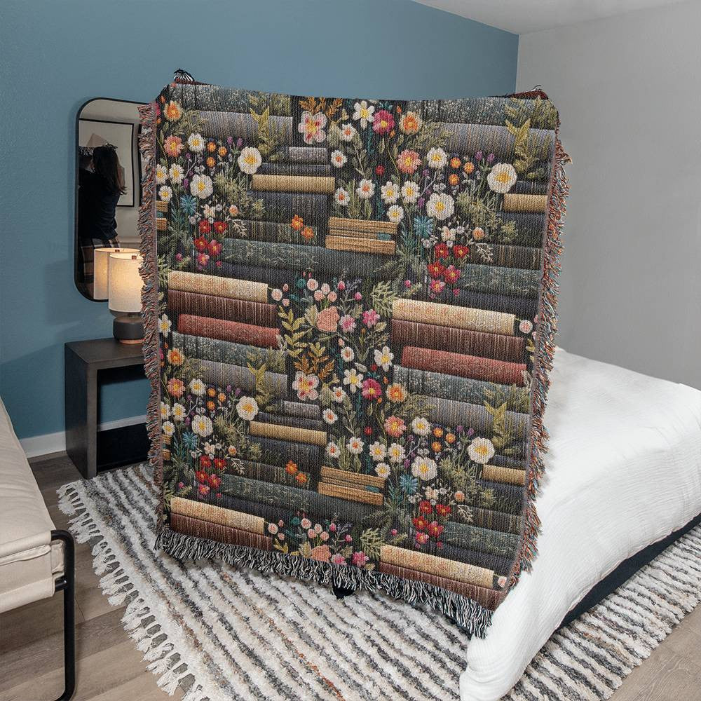 Book Lover Woven Blanket Reading Gift-[Heartfelt Family Gift]