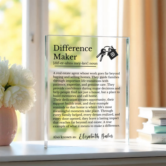 Real Estate Agent Appreciation Plaque Gift