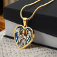 Guardian Angel Heart Necklace with Engraving-[Heartfelt Family Gift]