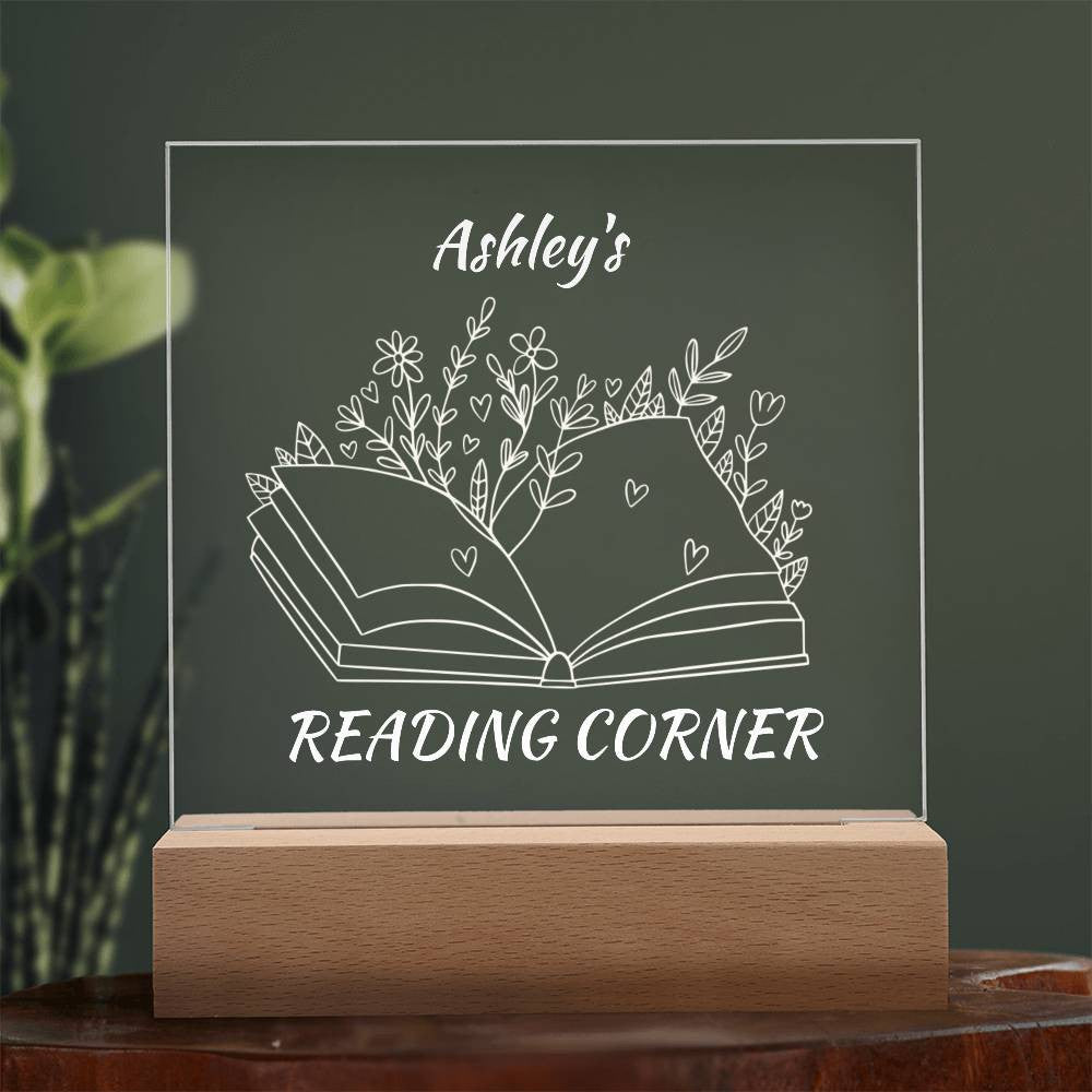 Personalized Book Nook LED Lighted Plaque-[Heartfelt Family Gift]