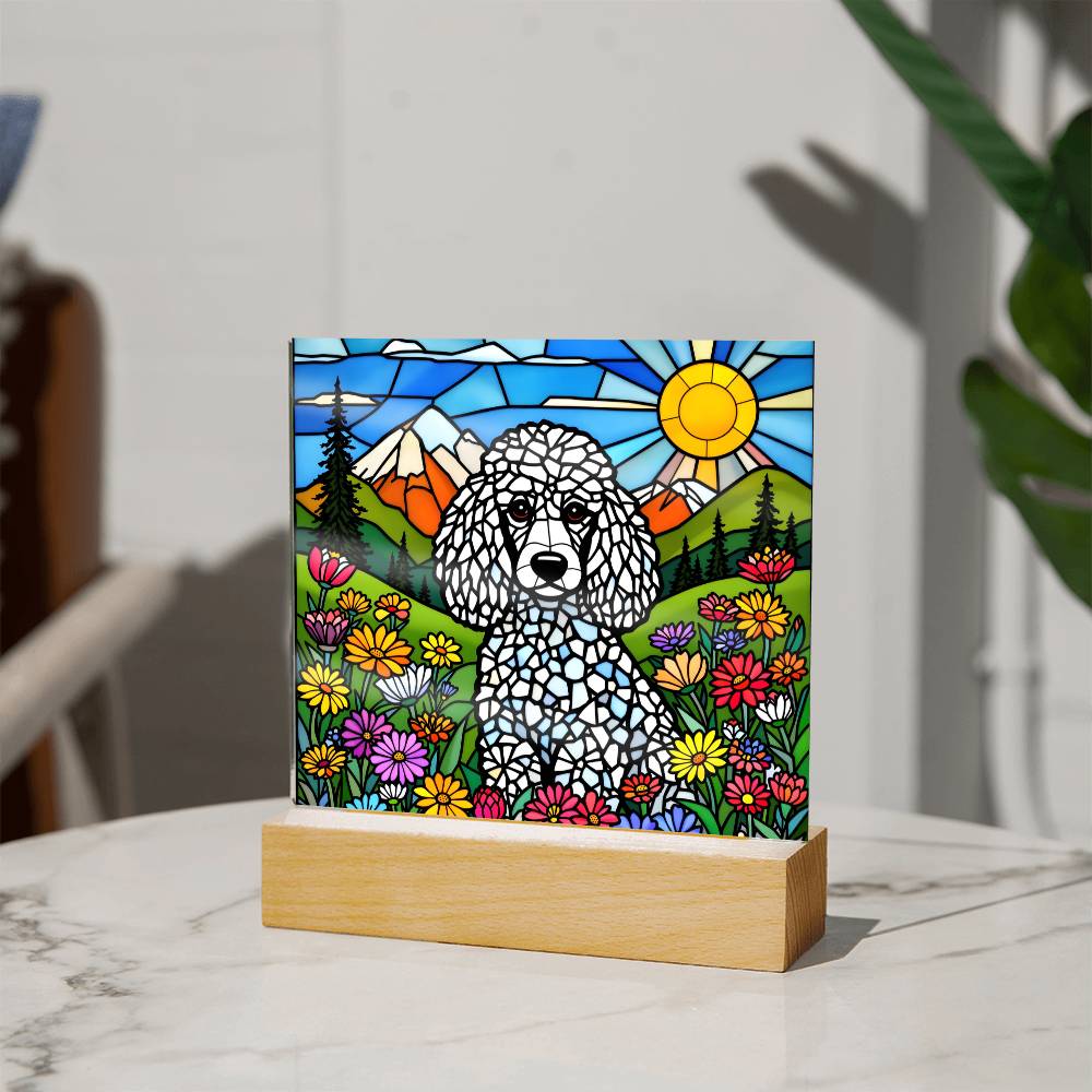 Poodle Lighted Plaque