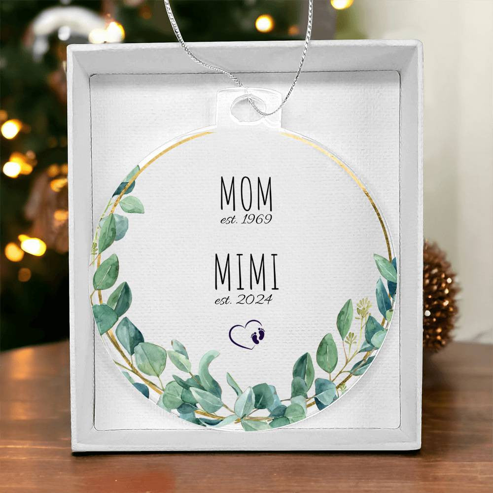 Mimi New Grandparents 1st Christmas Ornament